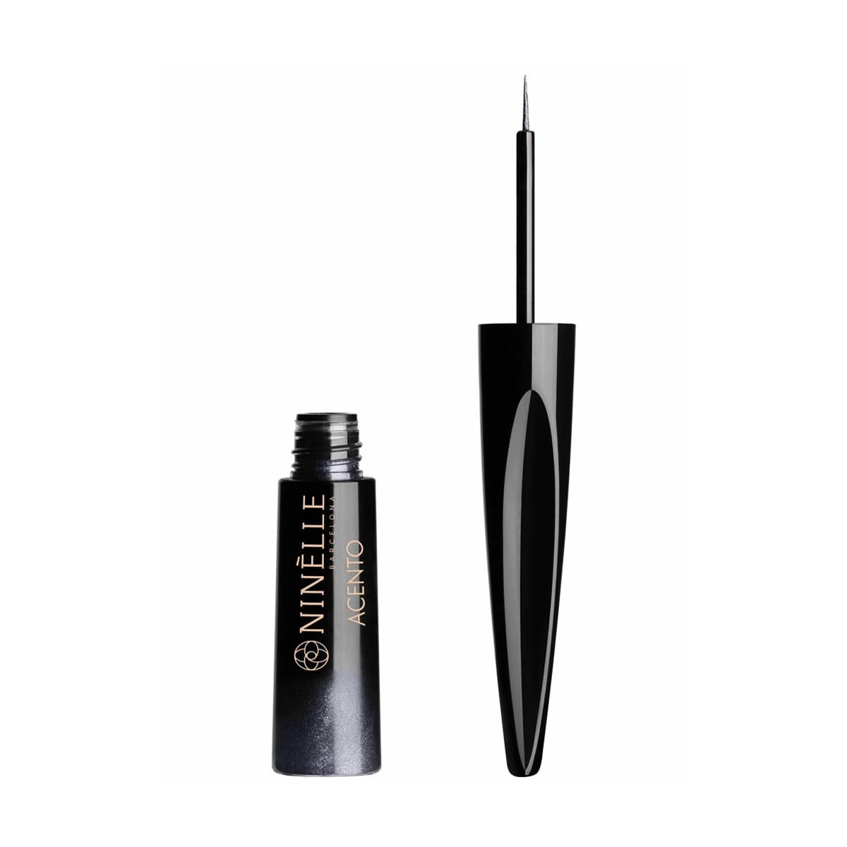 Підводка для очей Ninelle Acento Metallic Liquid Eyeliner з ефектом металік, 453 Dark Grey, 6 мл